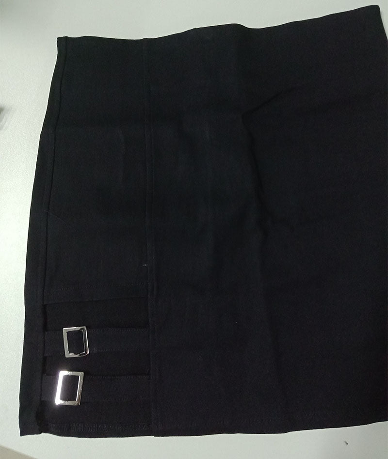 Black Buckled Skirt